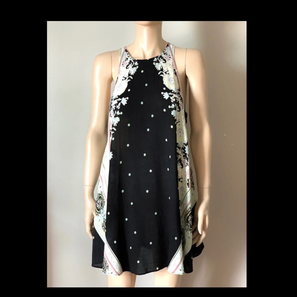 Free people floral tunic top Sz S